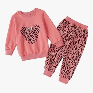 Kids Pink Leopard Print Set
